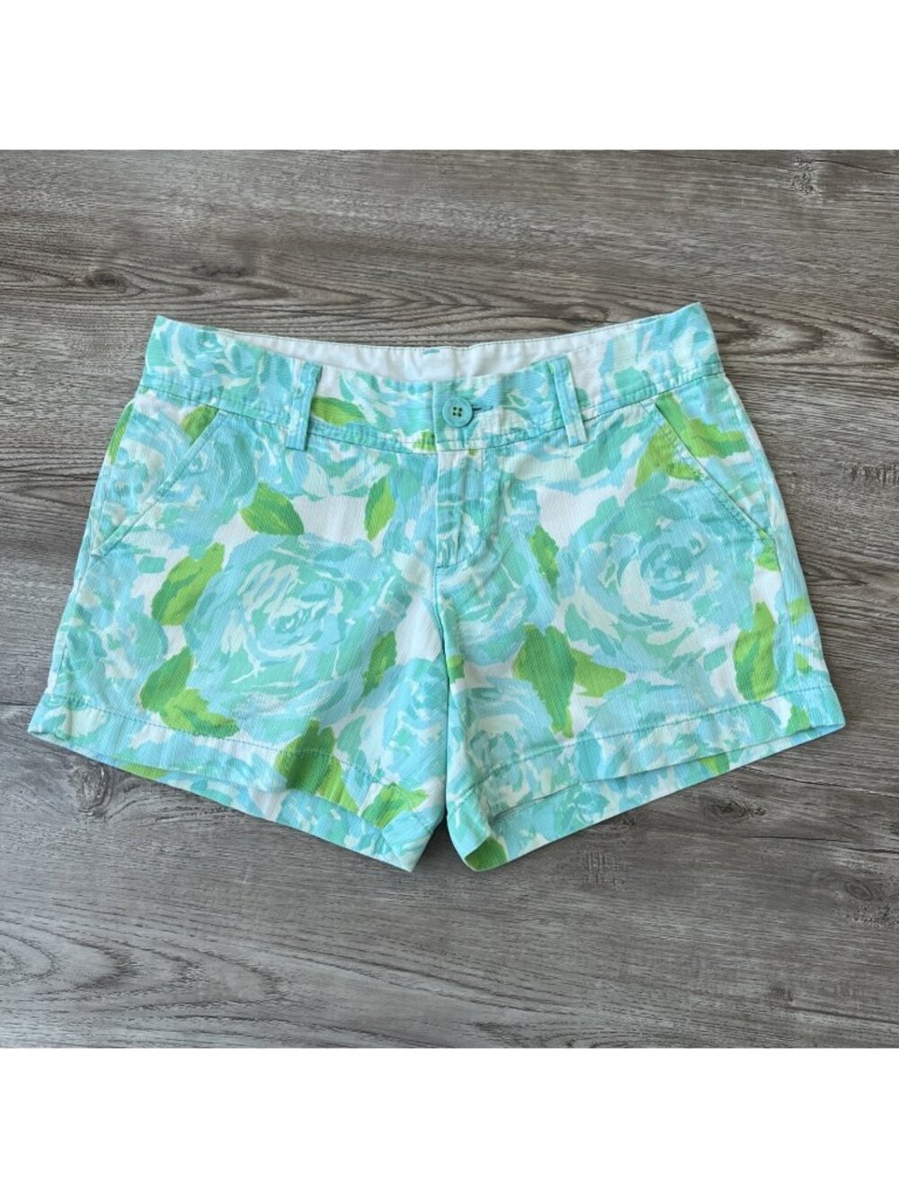 Lilly Pulitzer‎ Callahan Shorts Womens 2 Poolside Green 5" Inseam